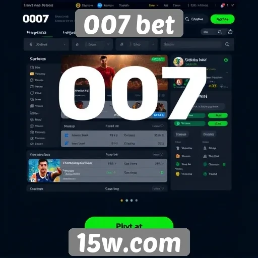 Análise da interface do site 007 bet